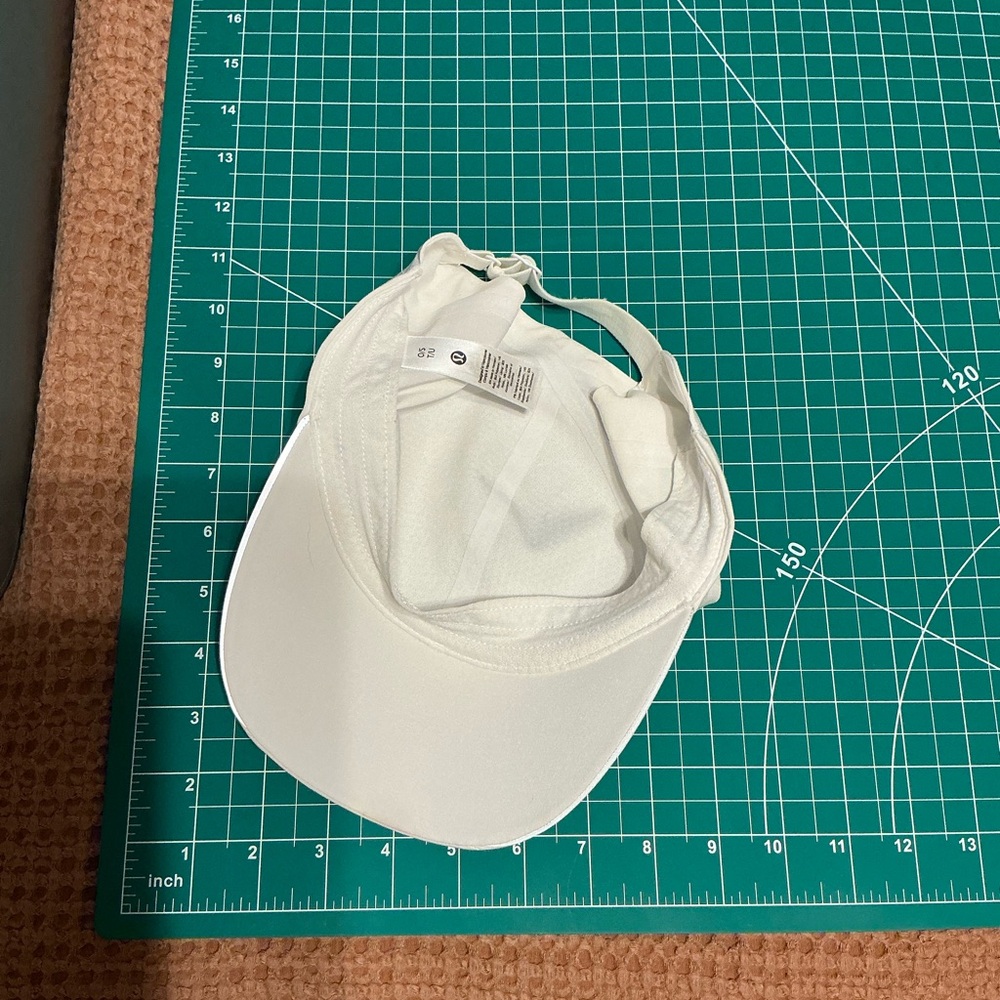 Lululemon “fast and free” White Adjustable Cap - Picture 2 of 2